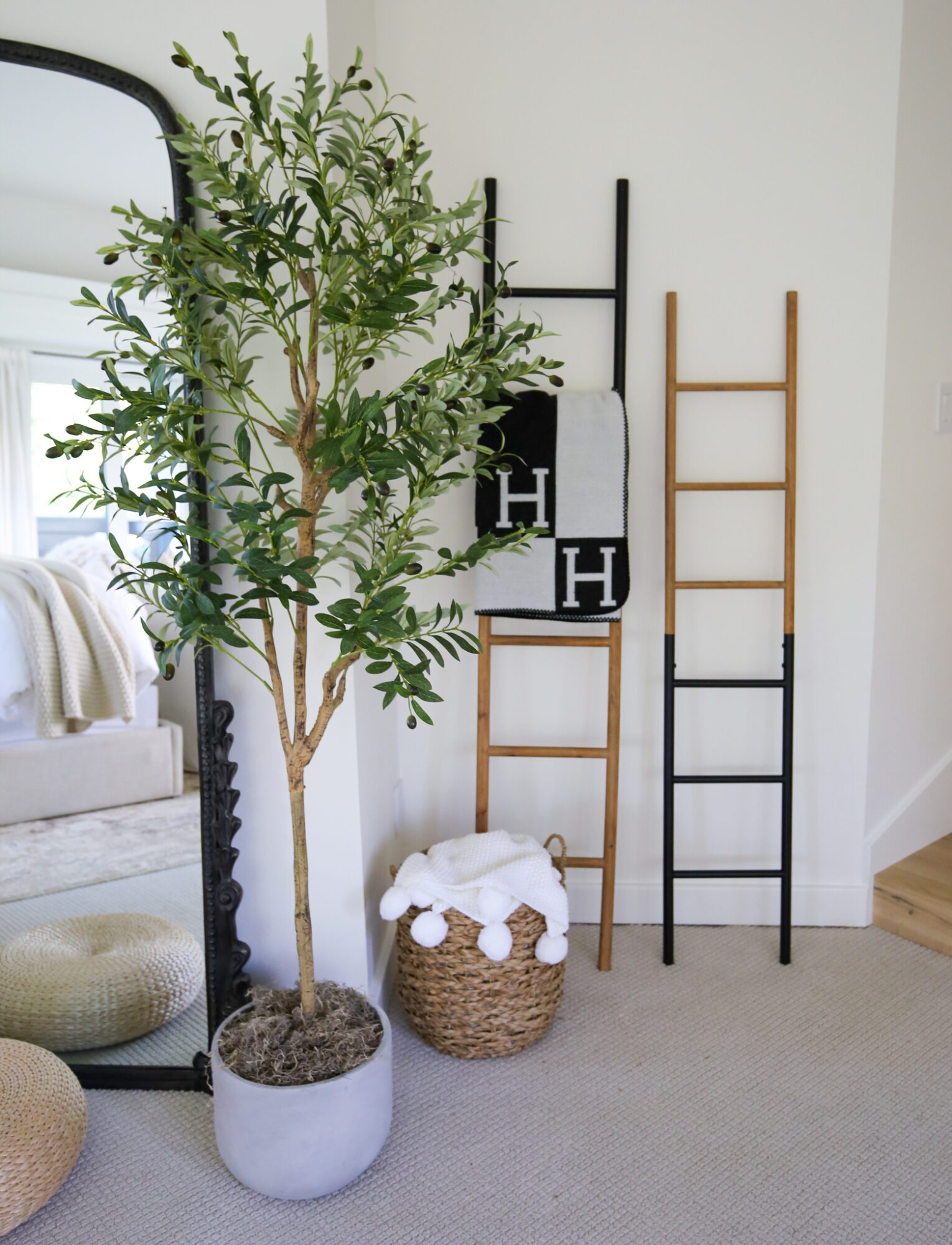 modern country neutral bedroom home decor