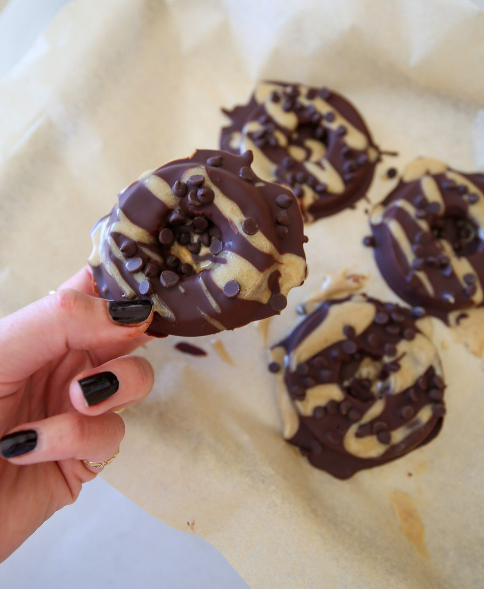 chocolate apple donuts