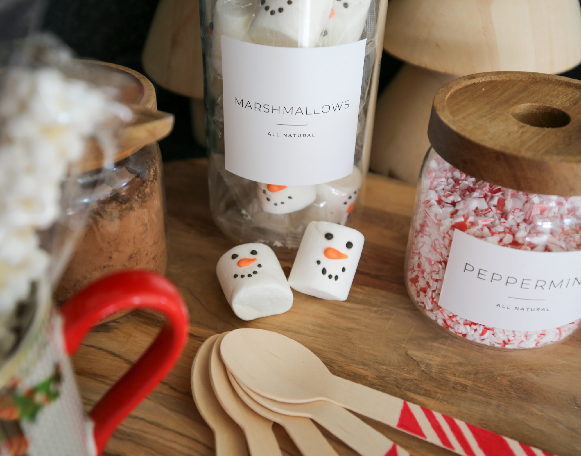 holiday hot cocoa bar