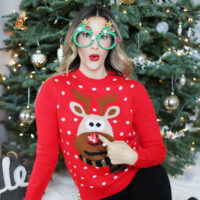 holiday sweater styled by kasey
