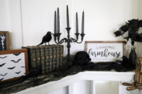halloween mantel