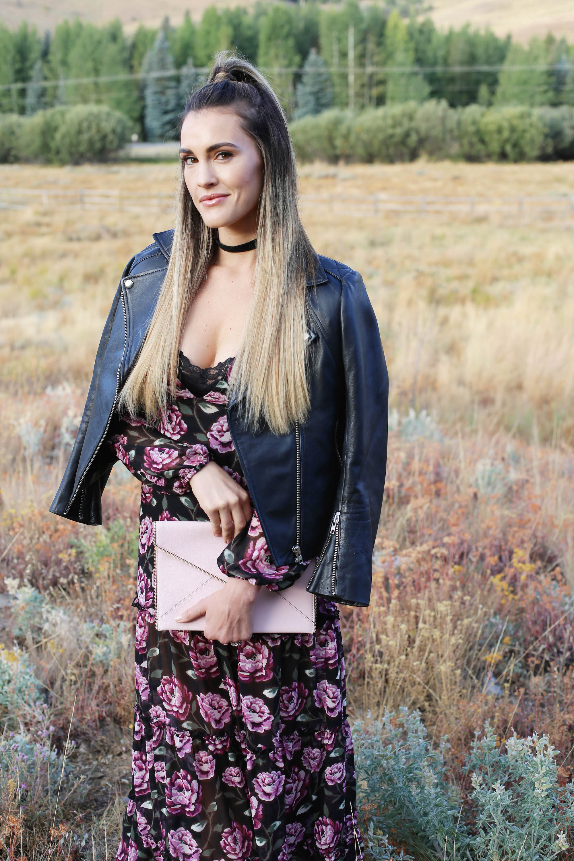 fall floral maxi styled by kasey