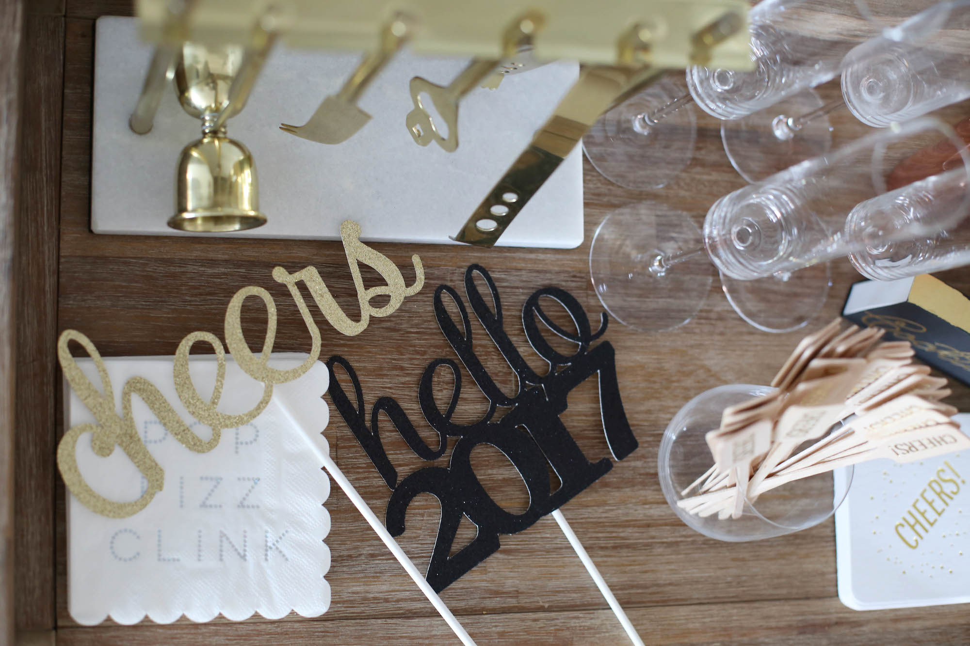 nye bar cart styled by kasey 