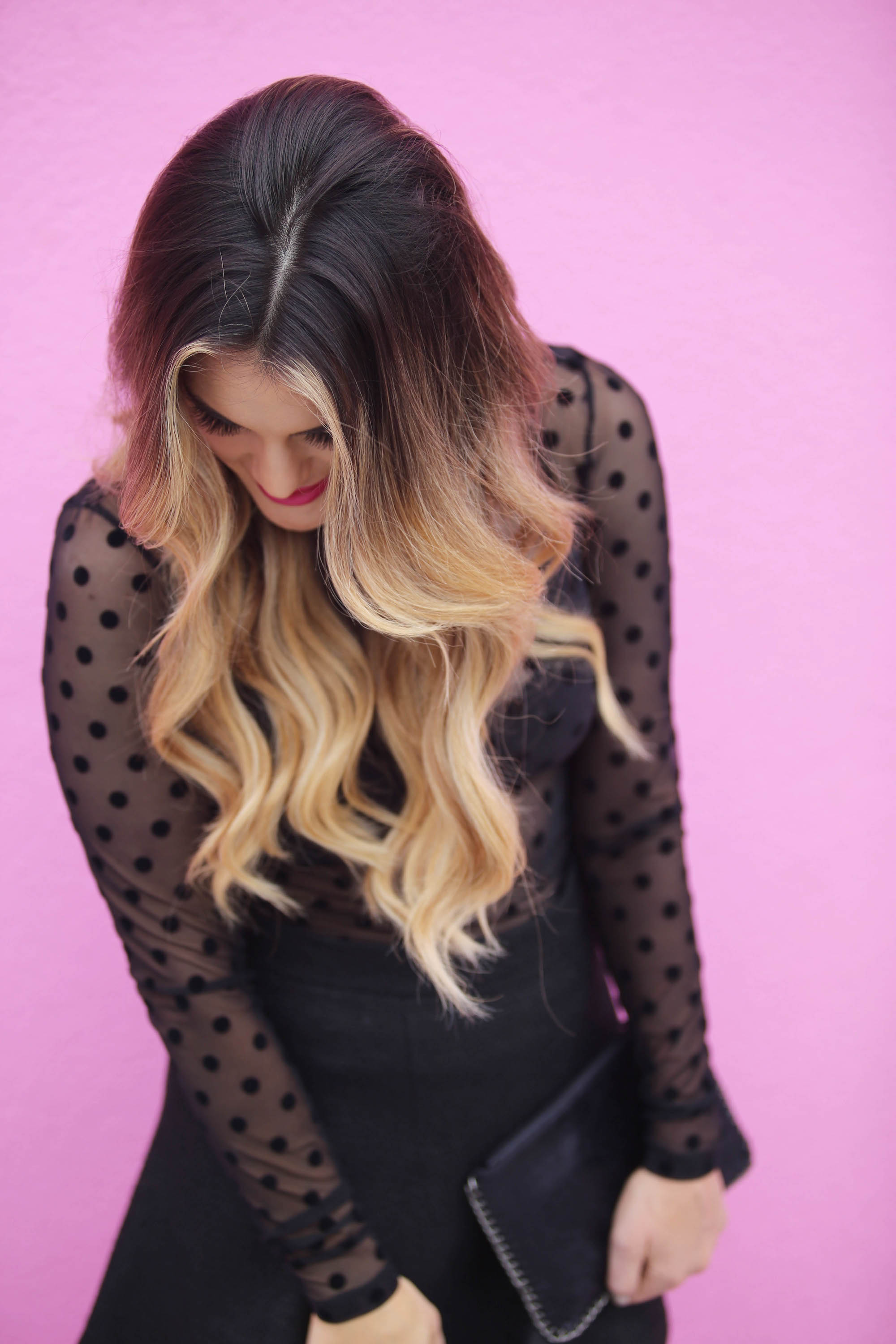 paul smith wall pink polka dots styled by kasey