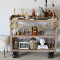 nye bar cart styled by kasey