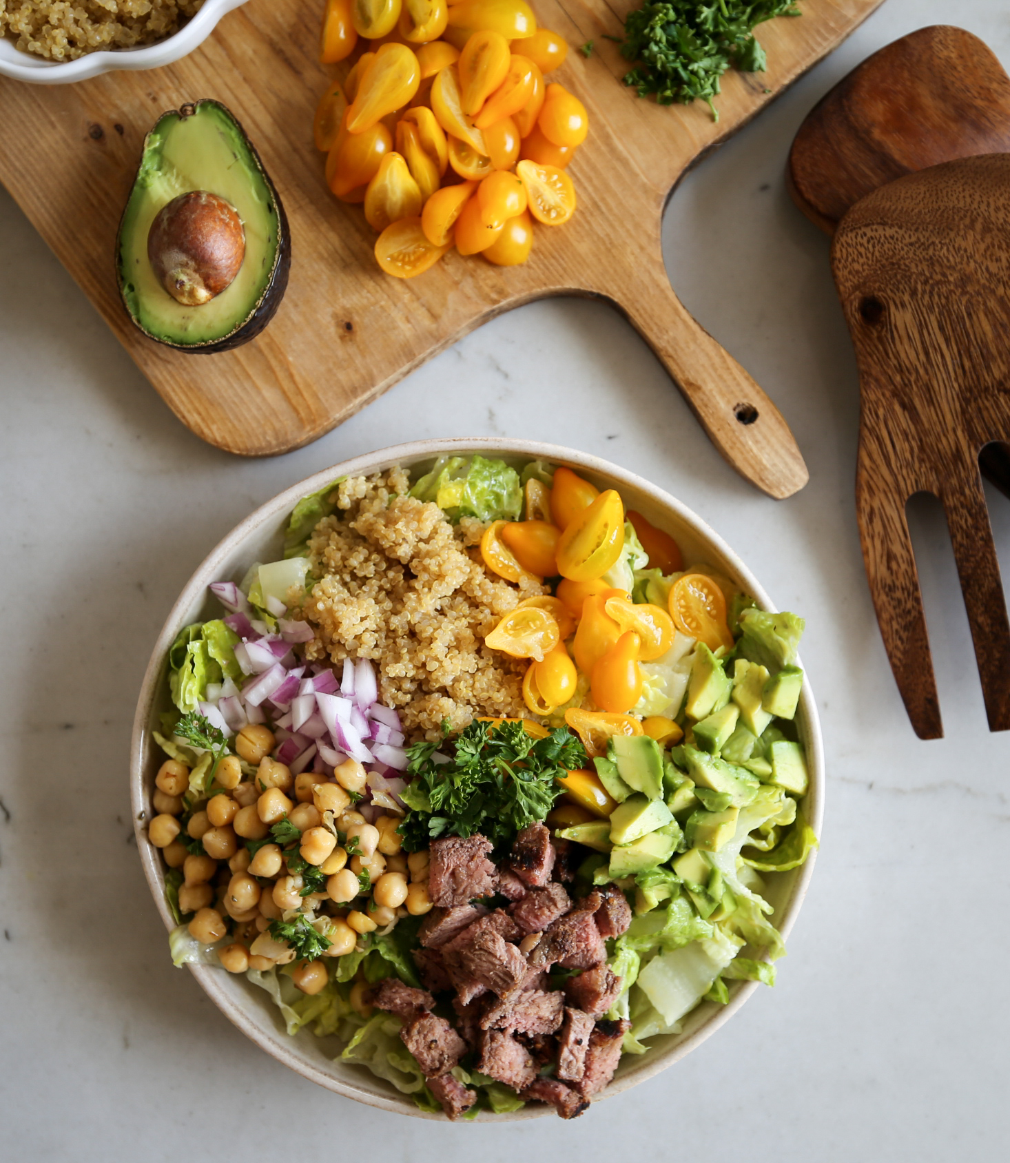 chopped steak salad