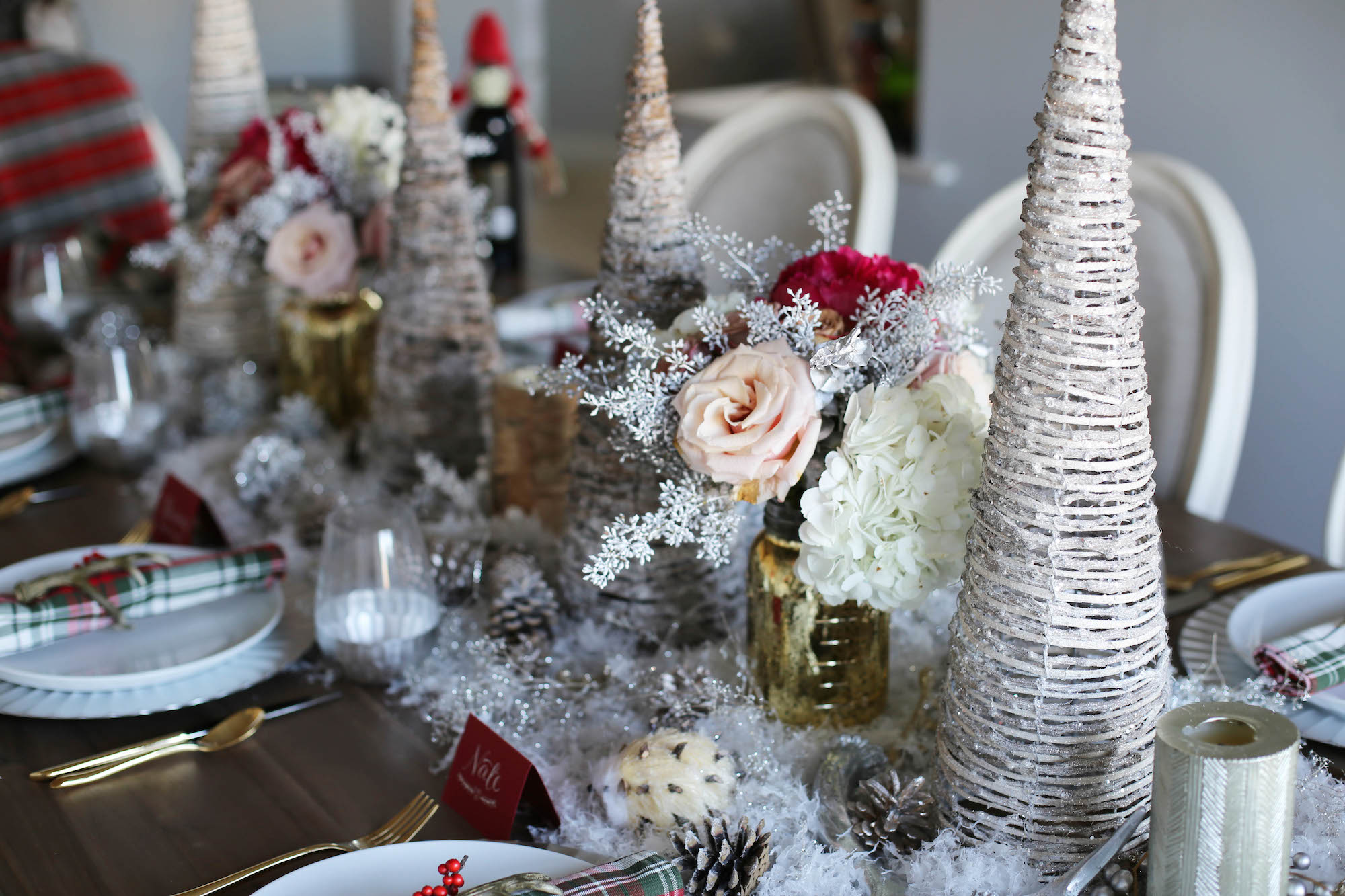 holiday tablescape styled by kasey
