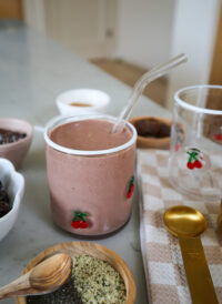 cherry chocolate protein smoothie