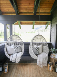 outdoor hanging chair nook