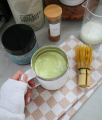 high protein morning matcha drink