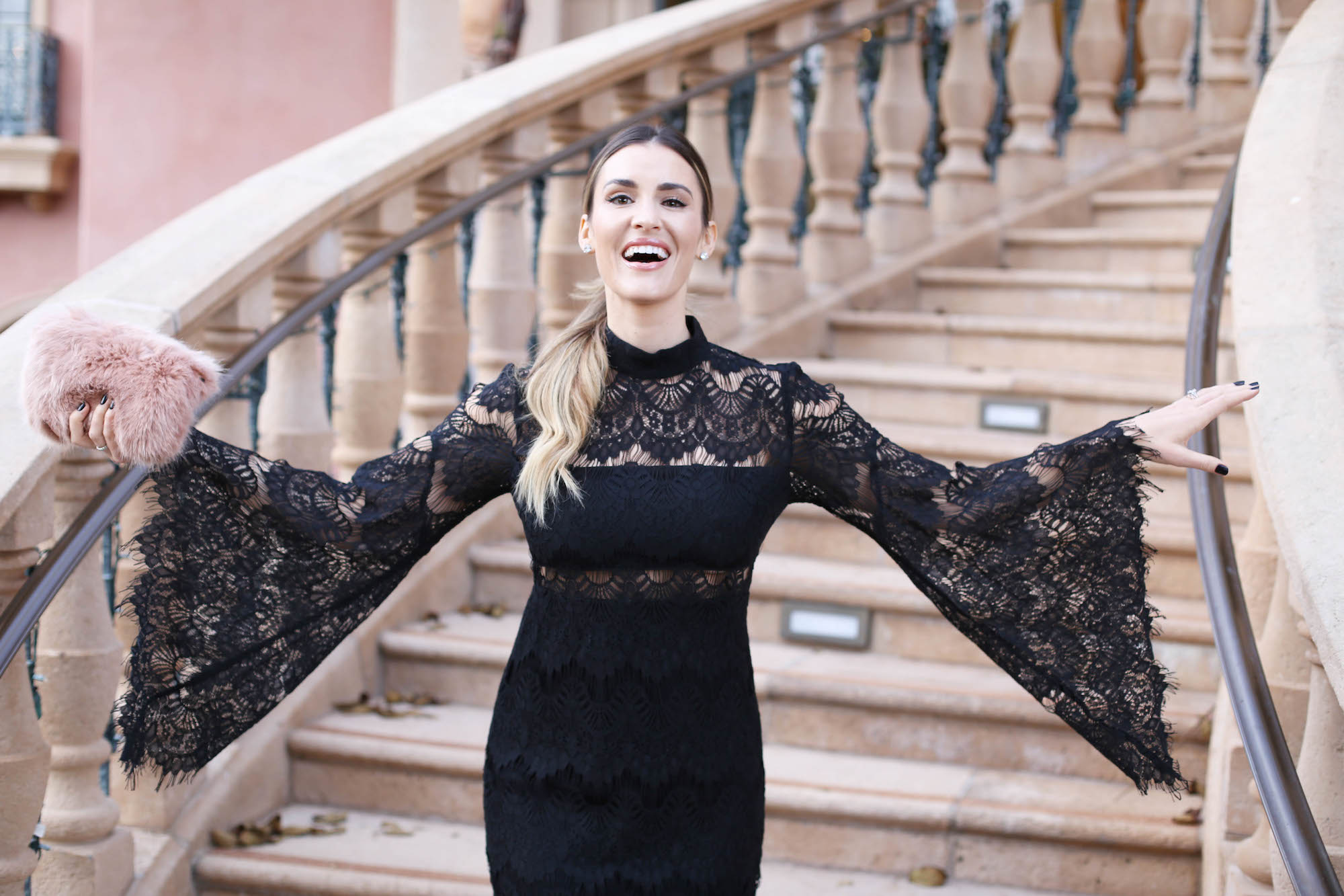 bell lace dress styled by kasey