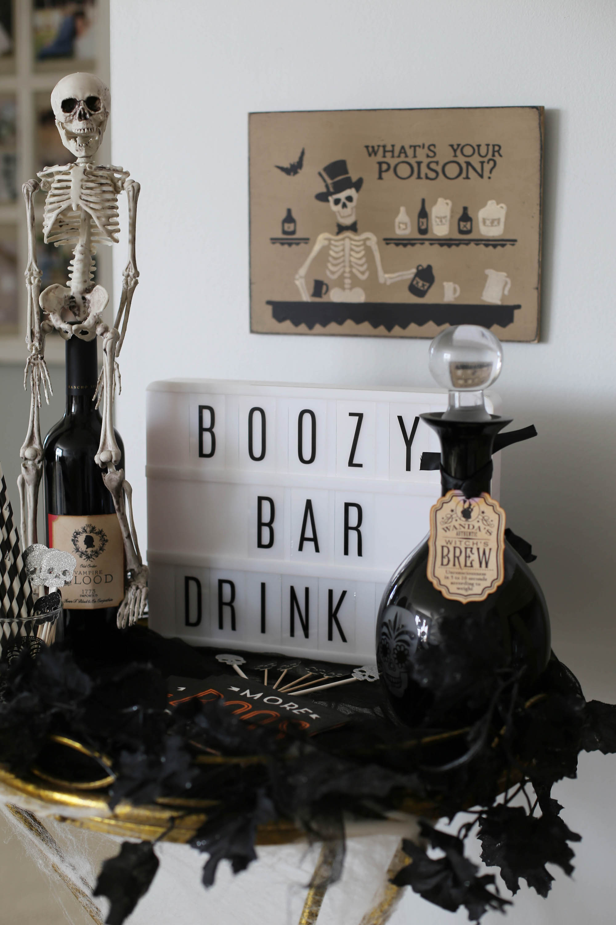 halloween boozy bar