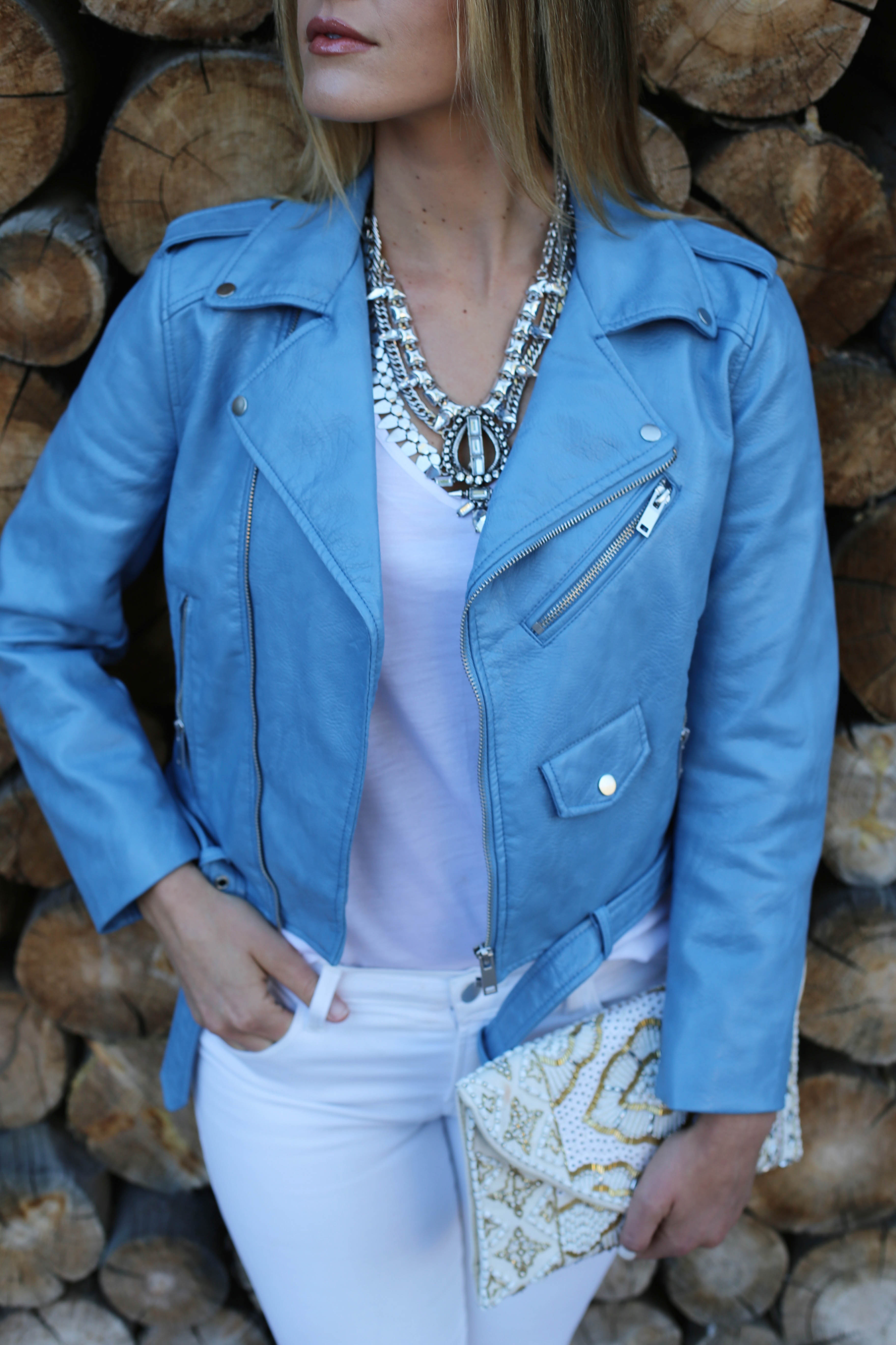 summer leather all white styled by kasey