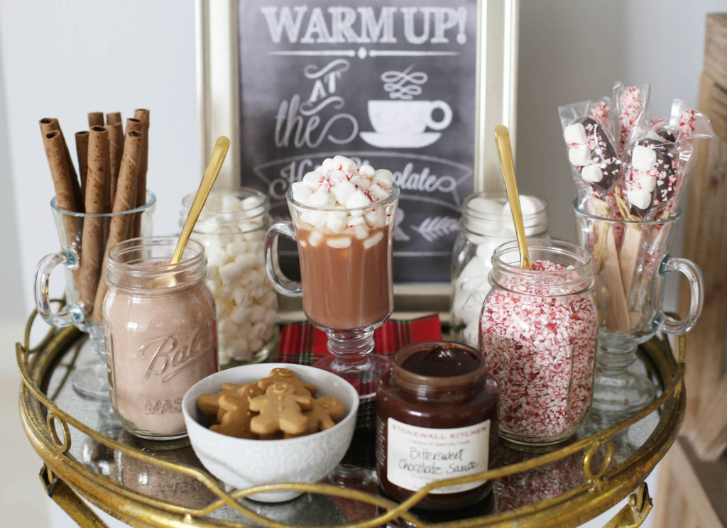 hot cocoa bar styled by kasey 