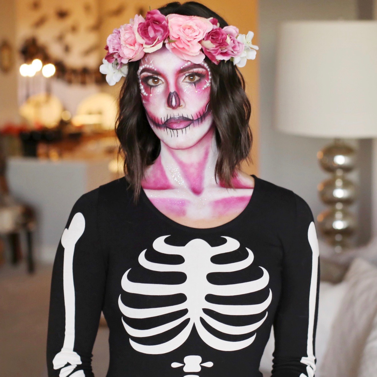 halloween skull makeup