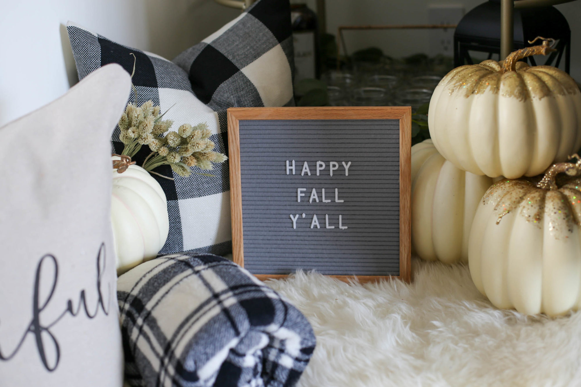 fall bar cart styling