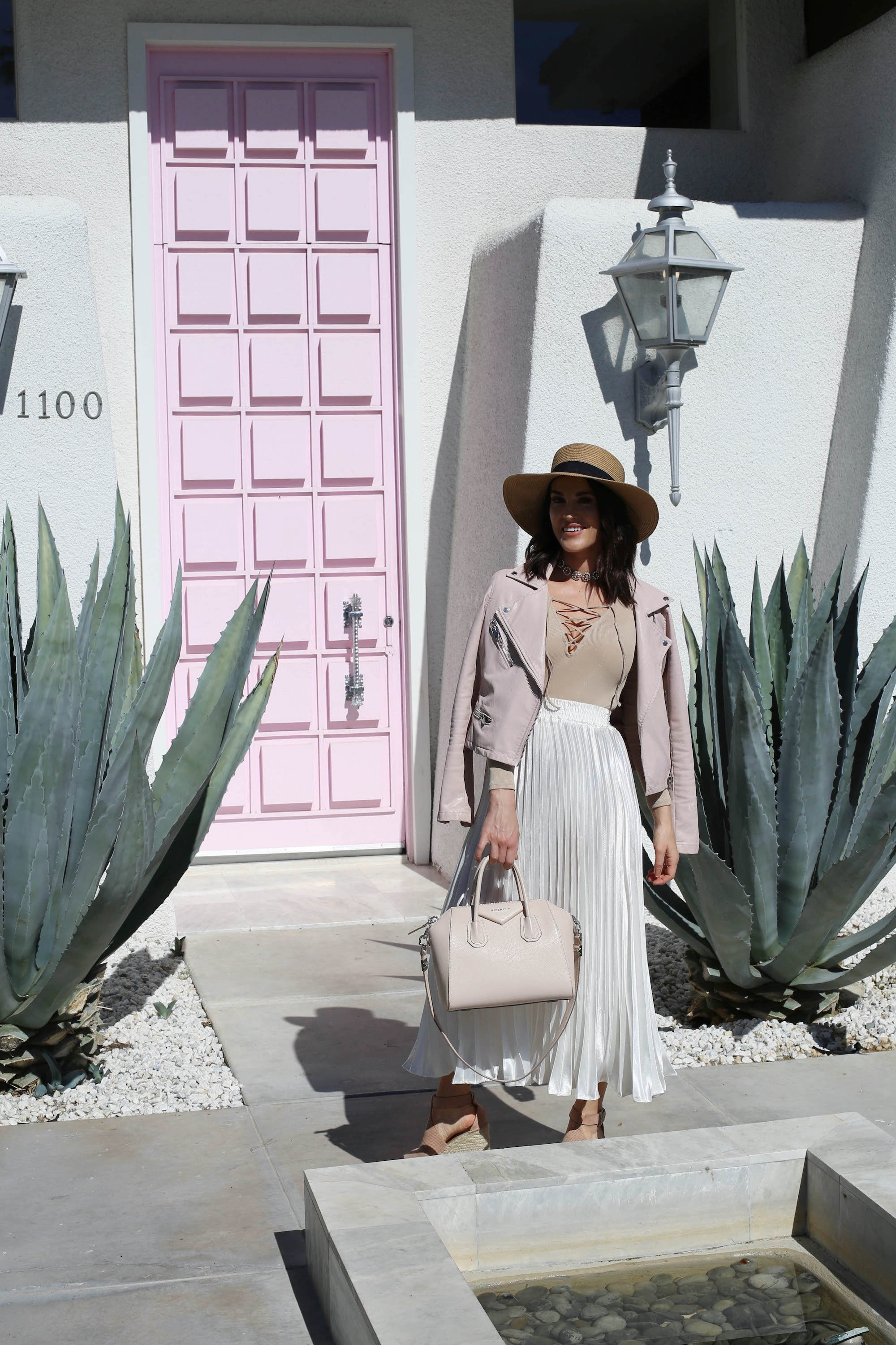 palm springs pleats_pink door