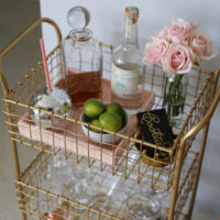 gold min bar cart