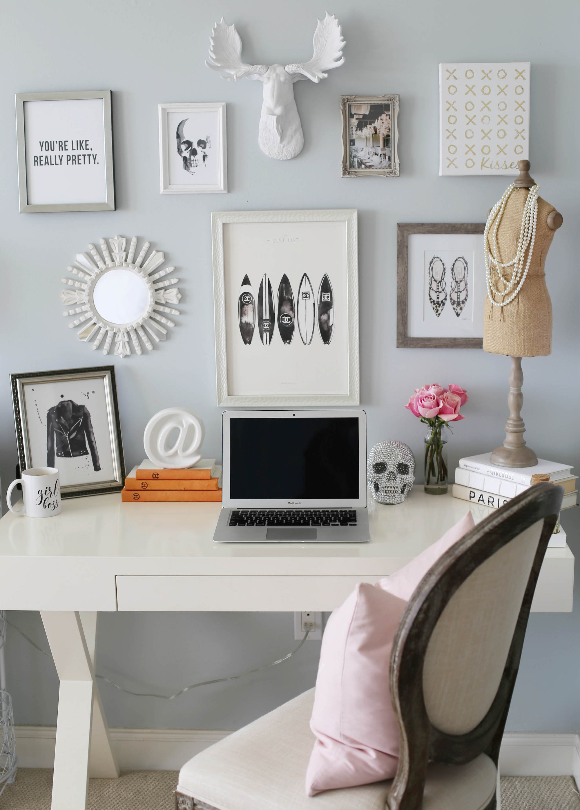 desk home office styled by kasey