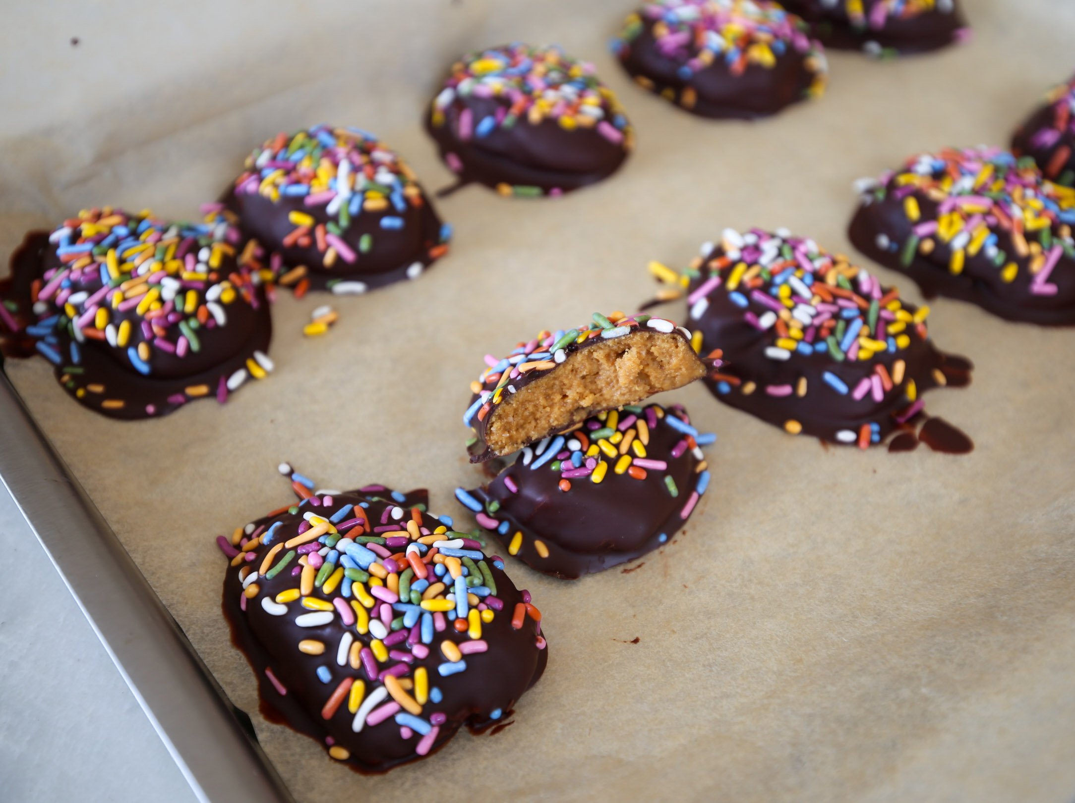 Healthy Chocolate Peanut Butter Easter Eggs {gf}
