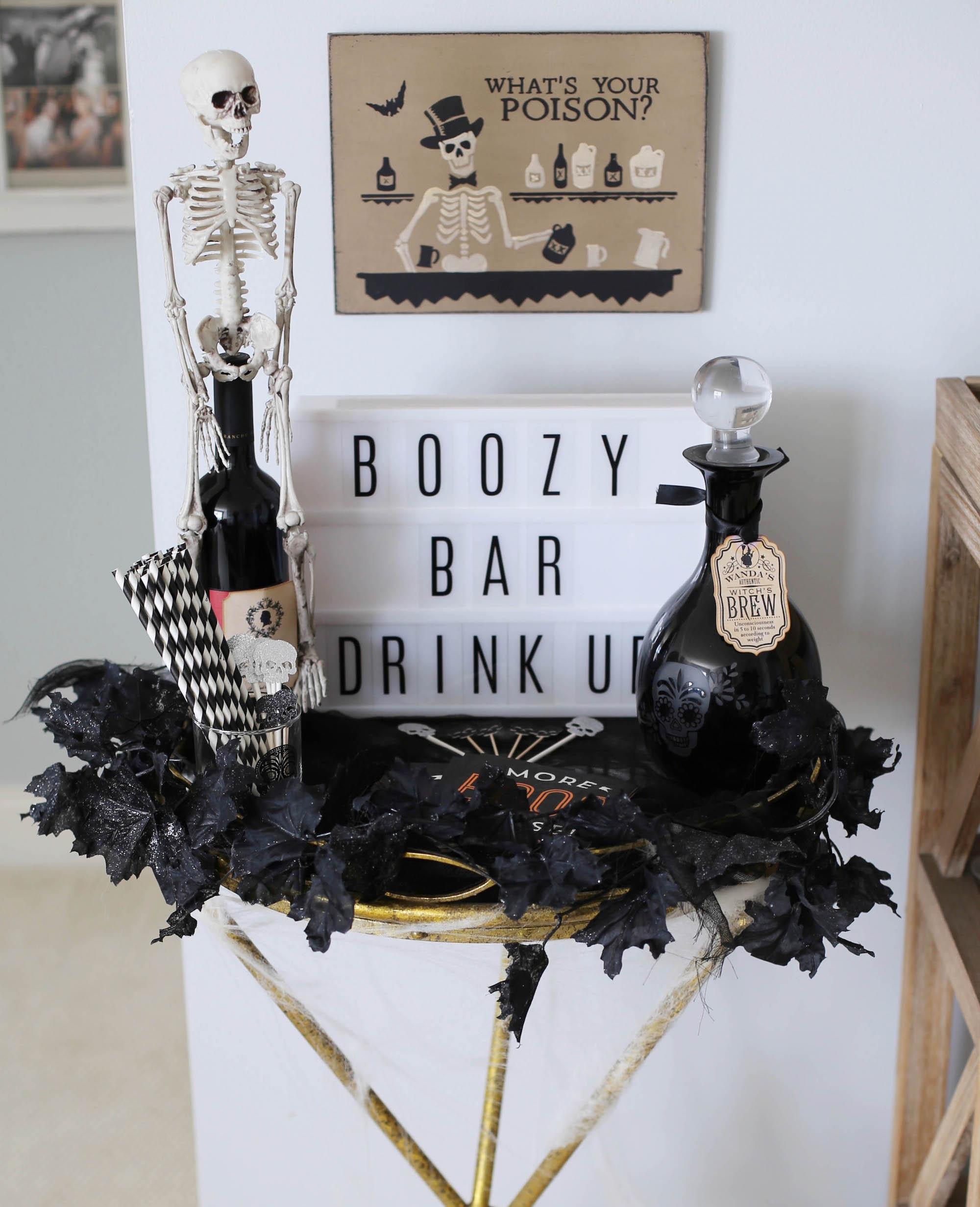 halloween boozy bar