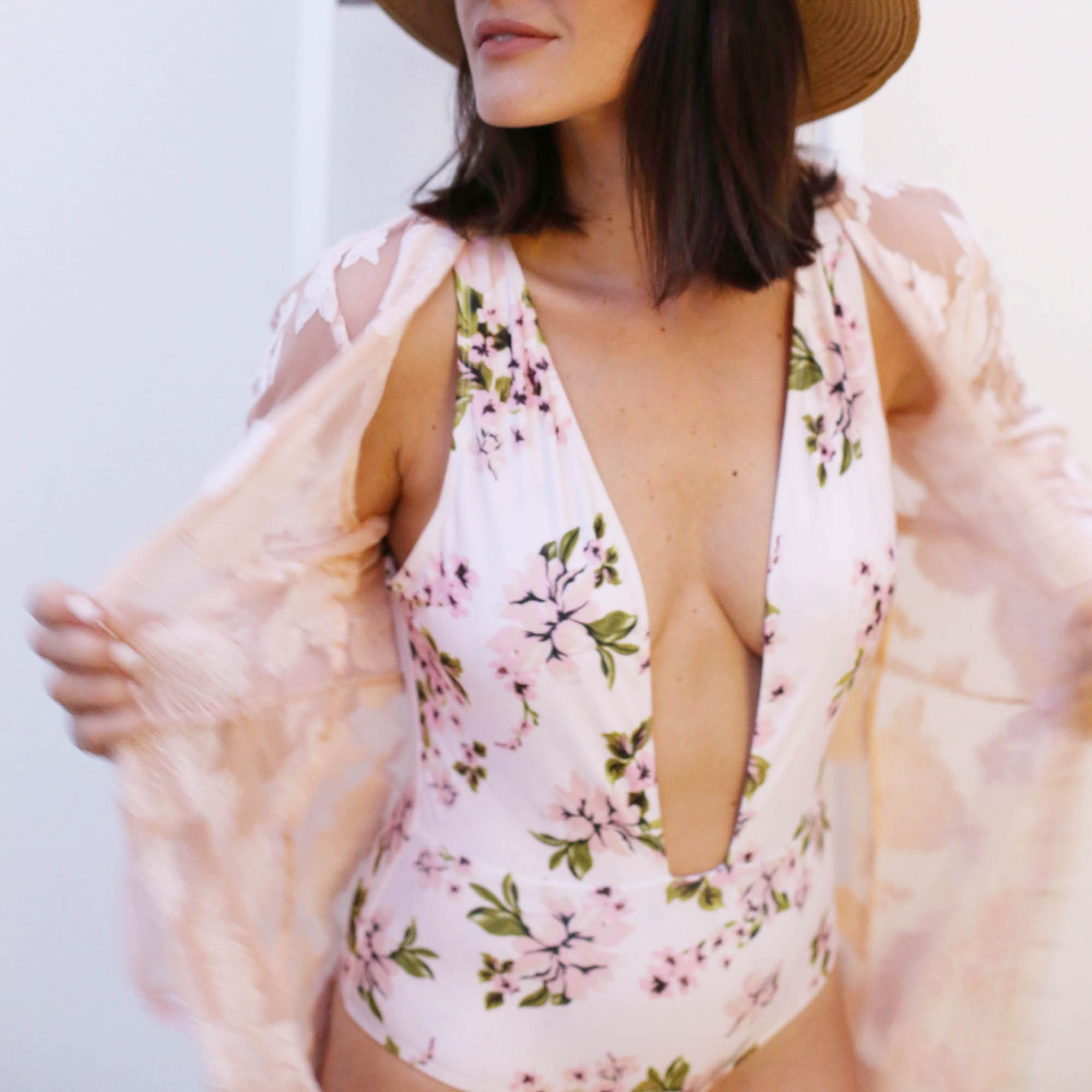 one piece swim suit styled by kasey